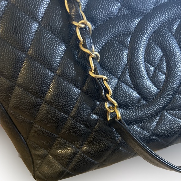 Chanel Black Quilted Caviar CC Grand Shopping Tote GHW - Picture 5 of 9